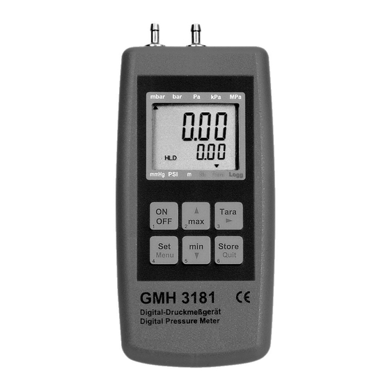 GREISINGER GMH3181-01 Bedienungsanleitung