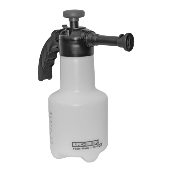 Birchmeier Foam-Matic 1.25 P Gebrauchsanleitung