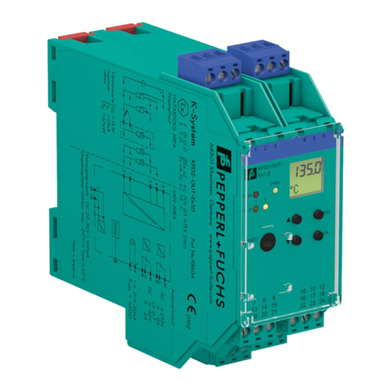 Pepperl+Fuchs KFD2-GUT-Ex1.D Betriebsanleitung