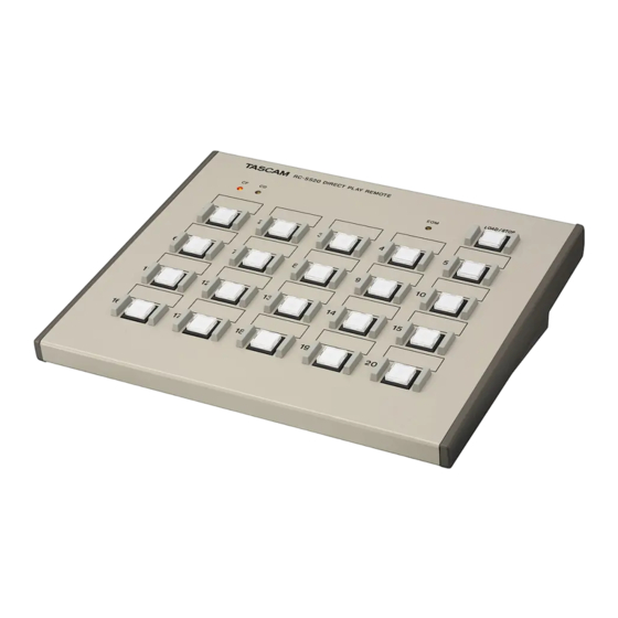 Tascam RC-SS20 Benutzerhandbuch