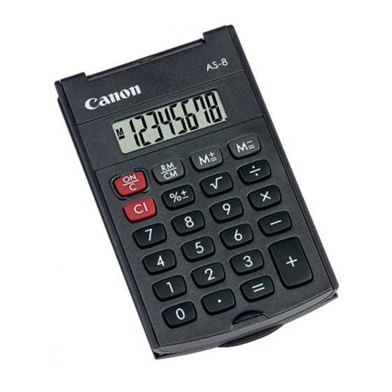 Canon AS-8 Bedienungsanleitung