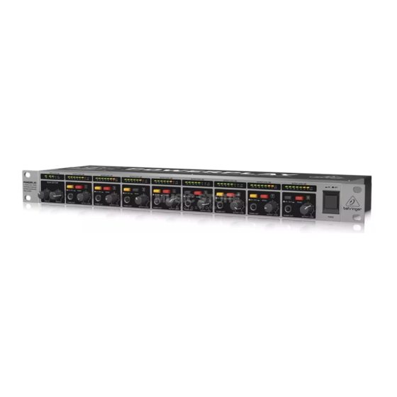 Behringer POWERPLAY HA8000 Schnellstartanleitung