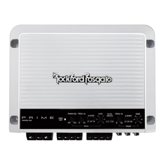 Rockford Fosgate M400-4D Einbau Und Betrieb