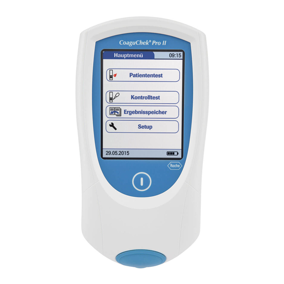 Roche CoaguChek Pro II Benutzerhandbuch