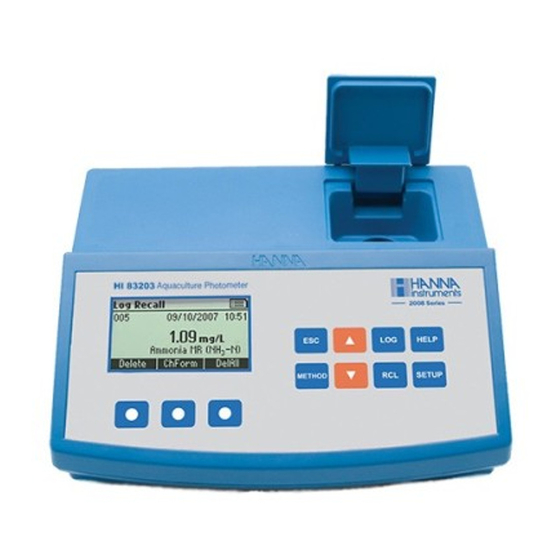 Hanna Instruments HI 83203 Bedienungsanleitung