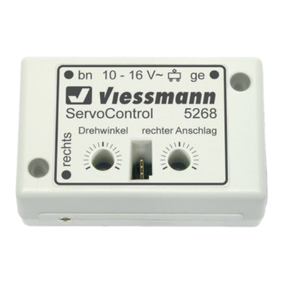 Viessmann ServoControl 5268 Bedienungsanleitung