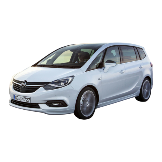 Opel Zafira Betriebsanleitung