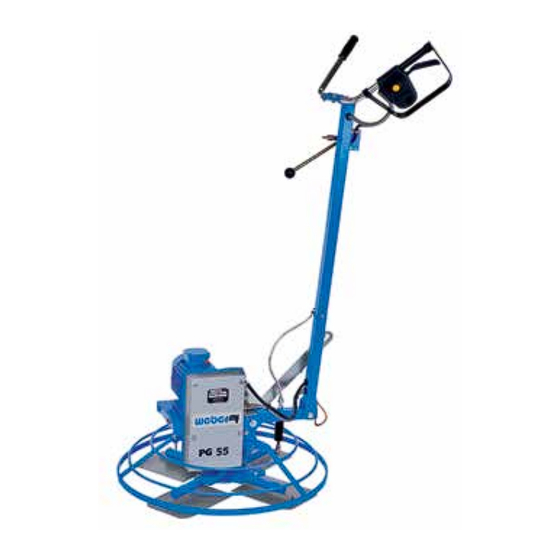 Weber mt PG 55 E Bedienungs- Und Wartungsanleitung