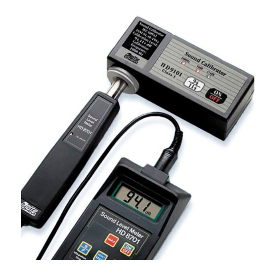 Delta OHM HD 8701 Bedienungsanleitung