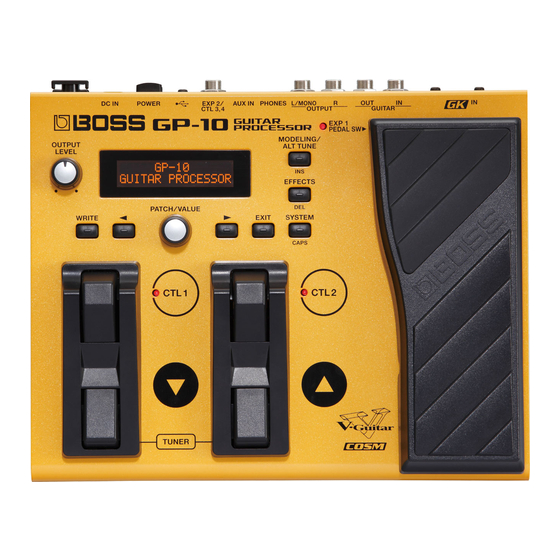 Boss GP-10 Bedienungsanleitung