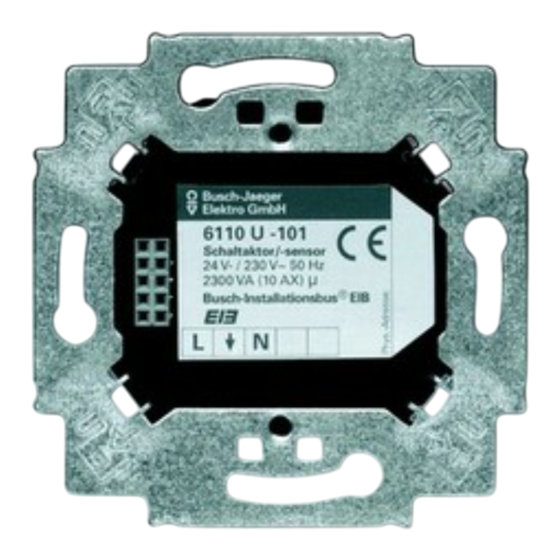 Busch-Jaeger 6110 U-101 Betriebsanleitung