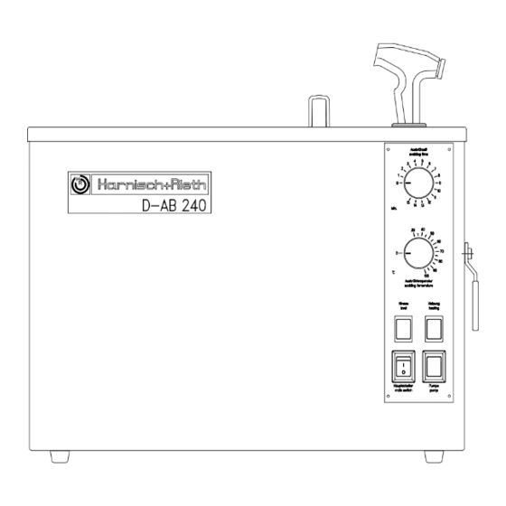 harnisch+rieth D-AB 240 Betriebsanleitung