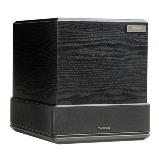 Technics SBW500 Bedienungsanleitung