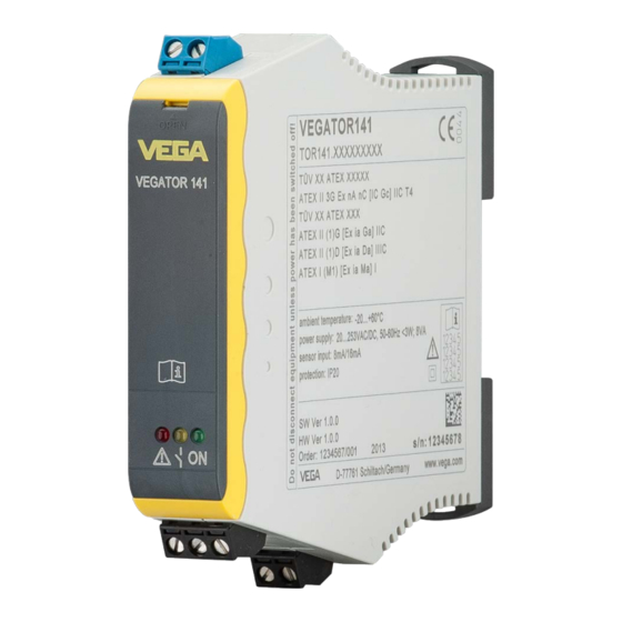 VEGA VEGATOR 141 Betriebsanleitung