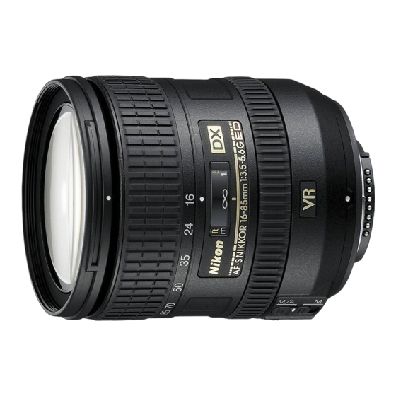 Nikon AF-S DX NIKKOR 16-85mm f/3.5-5.6 ED VR Benutzerhandbuch