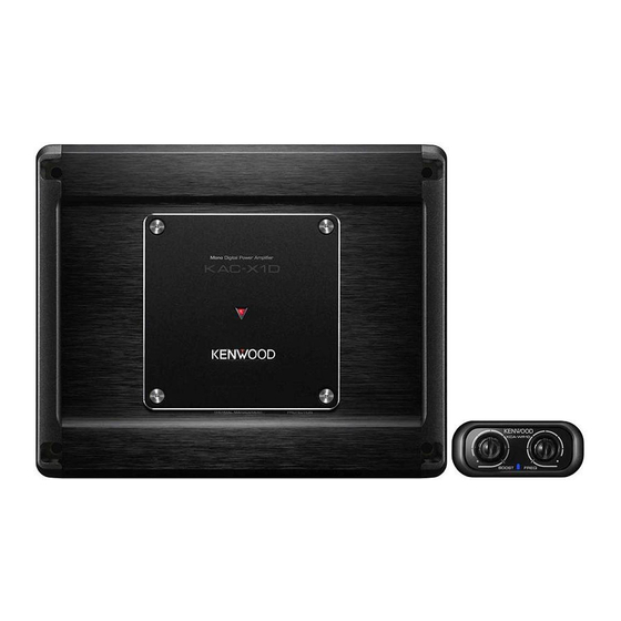 Kenwood KAC-X1D Bedienungsanleitung