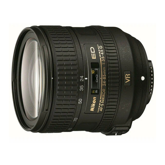 Nikon AF-S NIKKOR 24-85mm f/3.5-4.5G ED VR Benutzerhandbuch