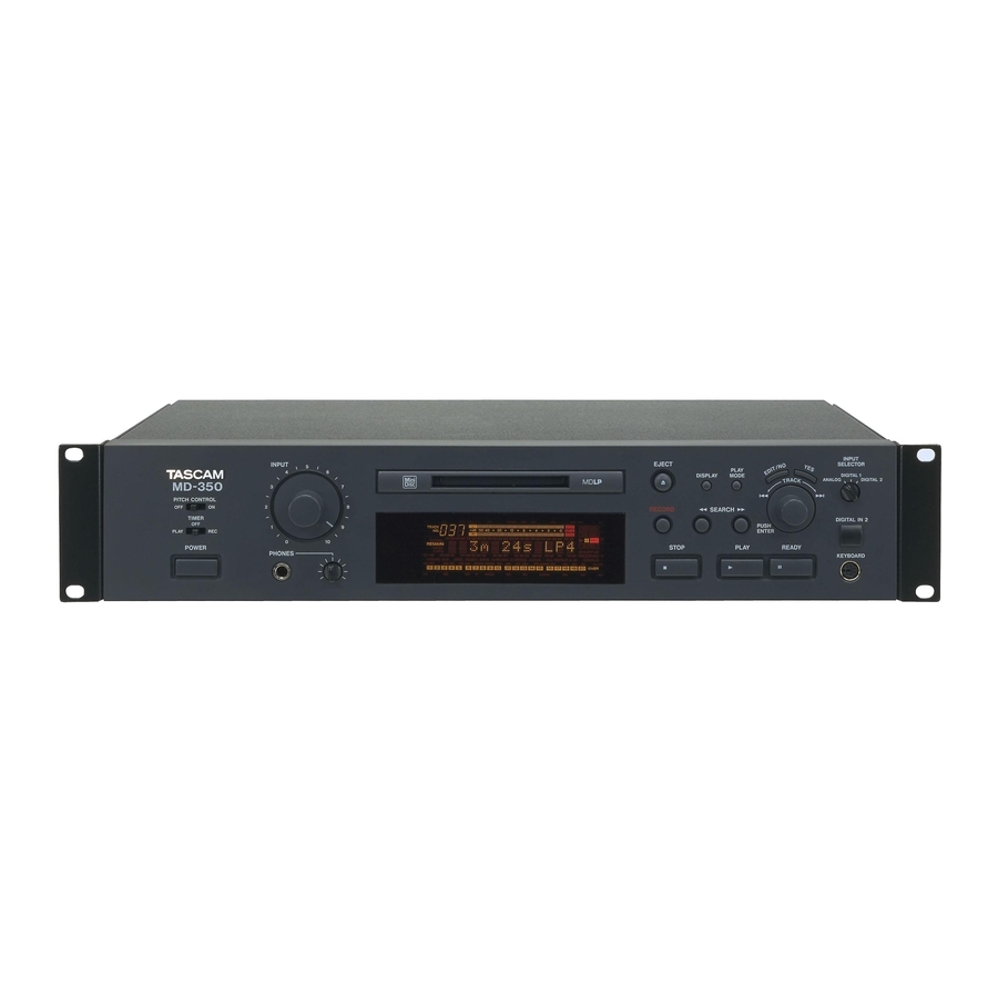 Tascam MD-350 Handbücher