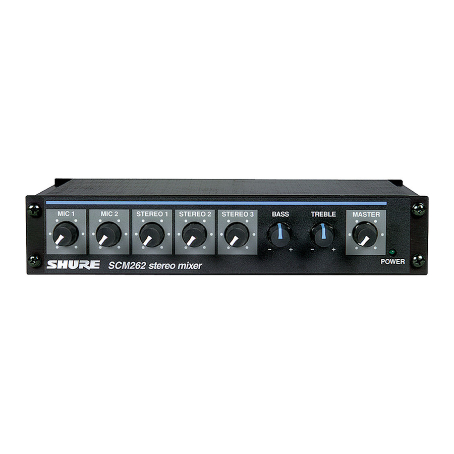 Shure SCM262 Bedienungsanleitung