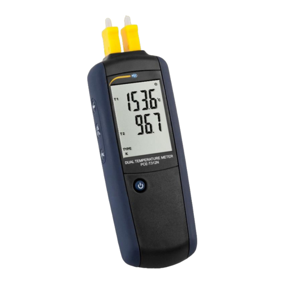 PCE Instruments T312N Bedienungsanleitung