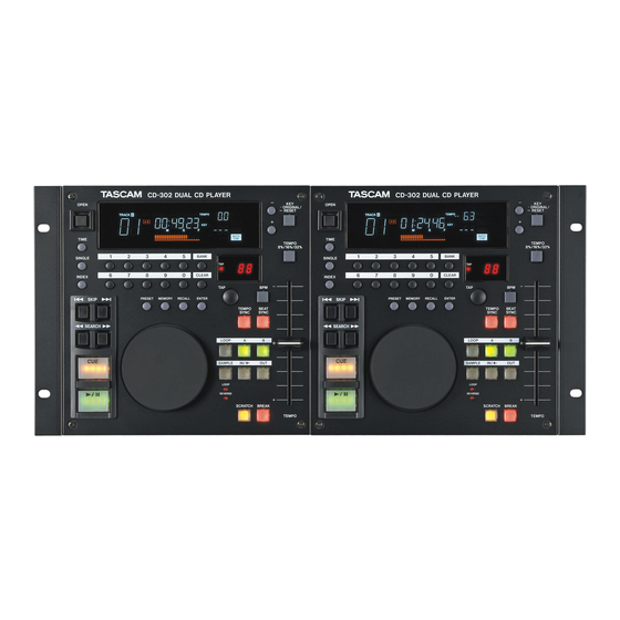 Tascam CD-302 Benutzerhandbuch