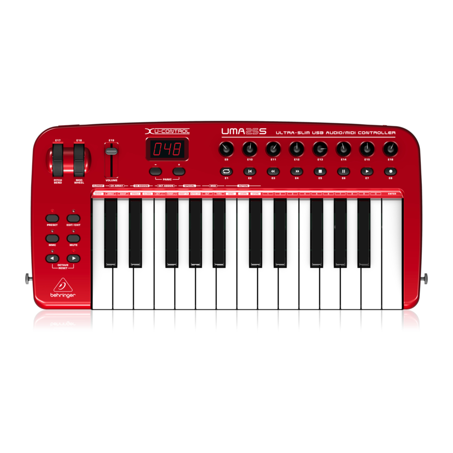 Behringer U-control UMA25S Bedienungsanleitung