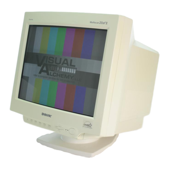 Sony Trinitron CPD-20SF2T5 Bedienungsanleitung