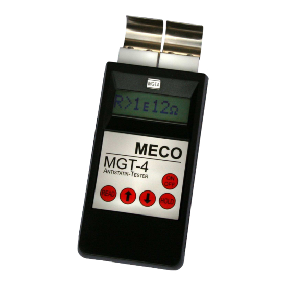 Meco MGT-4 Kurzanleitung