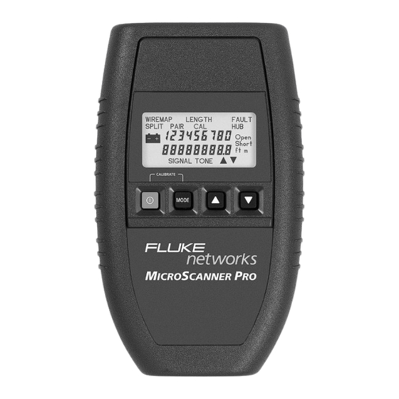 Fluke Networks MicroScanner Benutzerhandbuch