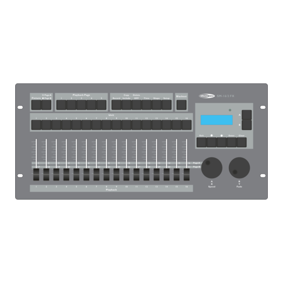 SHOWTEC SM-16/FX Handbuch