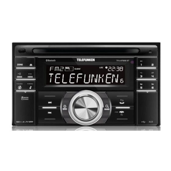 Telefunken TFA-AF8080 BT Benutzerhandbuch