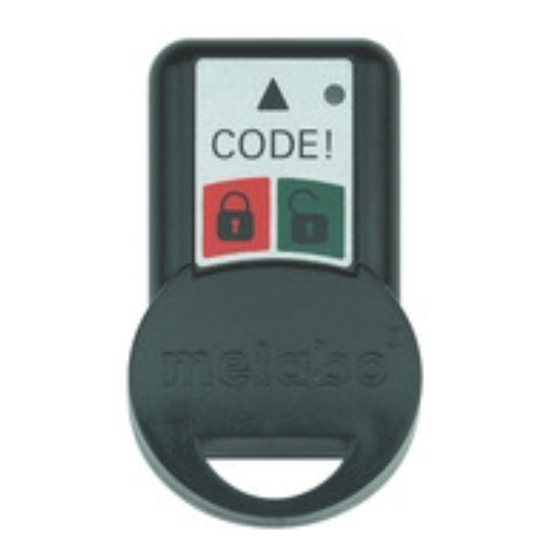 Metabo CODE! Key Bedienungsanleitung