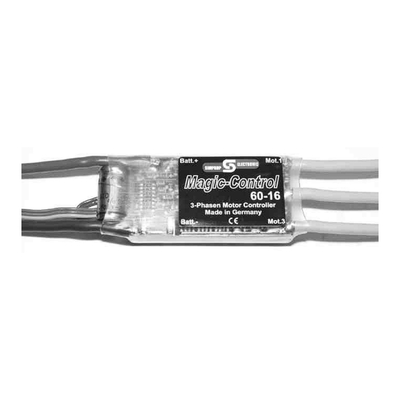simprop electronic Magic-Control 30-16 Betriebsanleitung