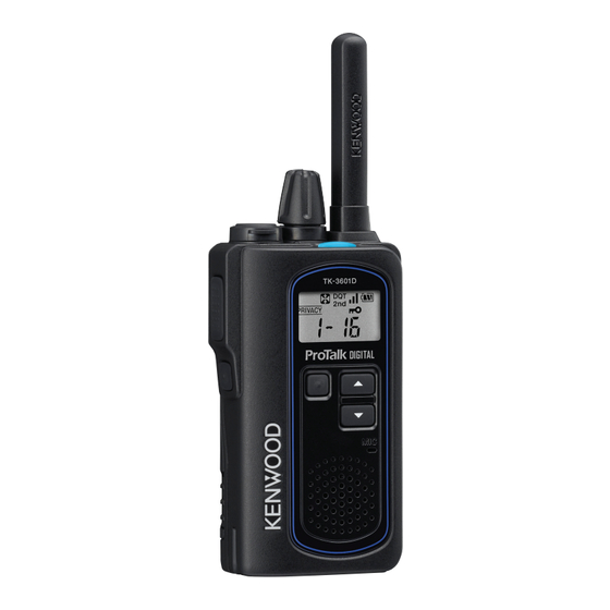 Kenwood ProTalk DIGITAL TK-3601D Bedienungsanleitung