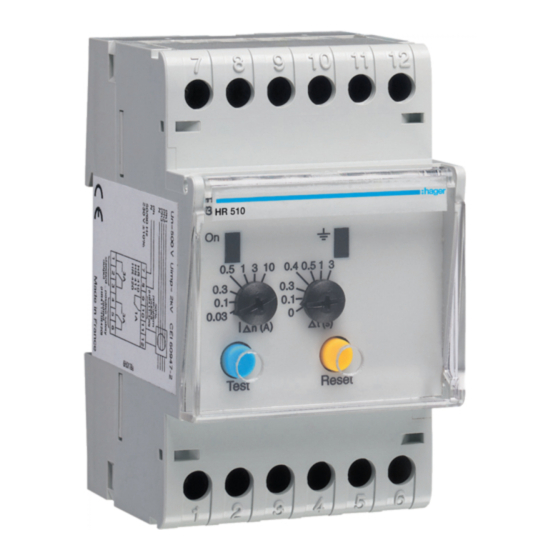 hager HR510 Bedienungsanleitung