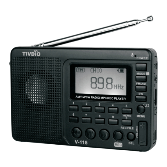 TIVDIO V-115 Bedienungsanleitung