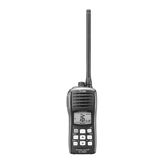 Icom IC-M33 Bedienungsanleitung