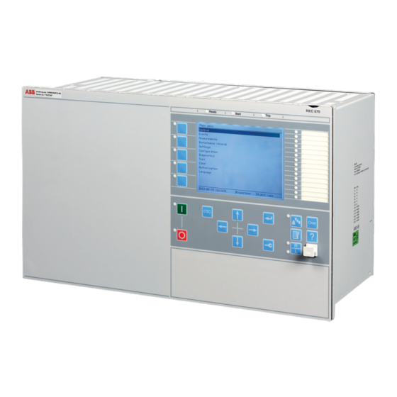 ABB REC670 Bedienungsanleitung