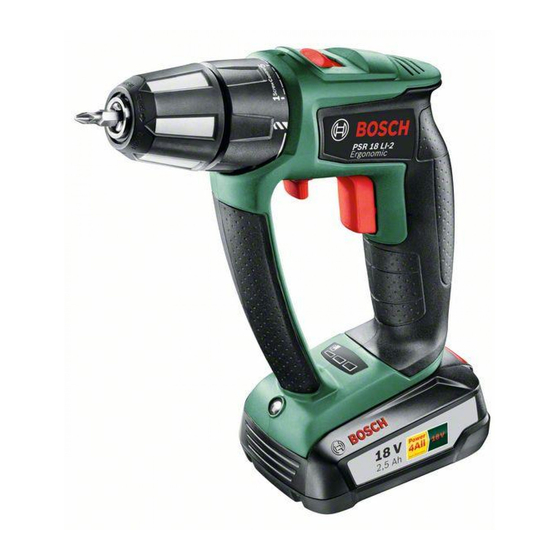 Bosch PSR 18 LI-2 Ergonomic Originalbetriebsanleitung