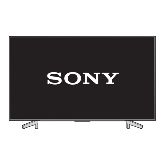 Sony BRAVIA KD-70XF83 series Einrichtungshandbuch