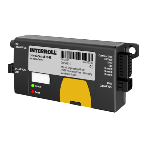 Interroll DriveControl series Betriebsanleitung