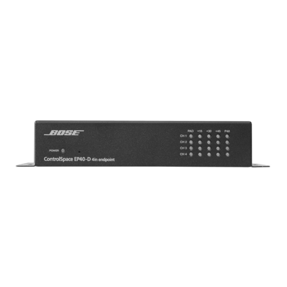 Bose ControlSpace EP40-D Installationsanleitung
