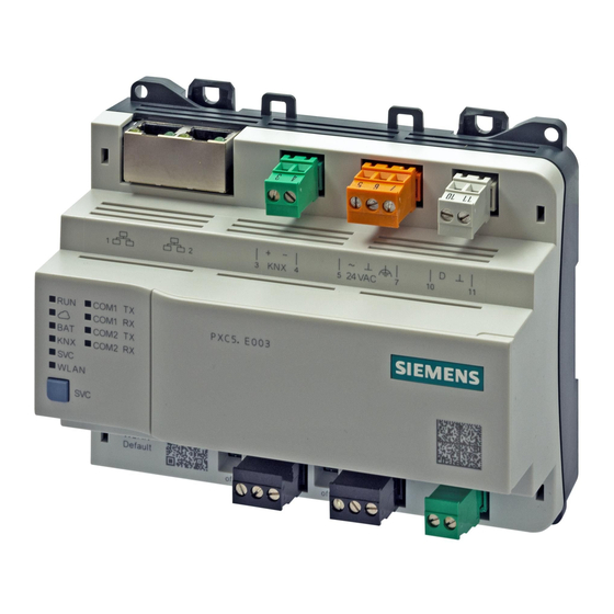 Siemens Desigo PXC5.E003 Kurzanleitung