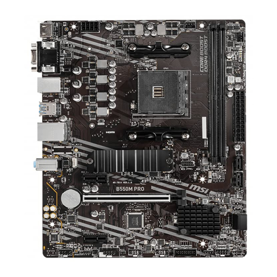 MSI B550M PRO Kurzanleitung