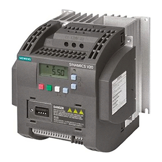 Siemens SINAMICS V20 Kompaktbetriebsanleitung