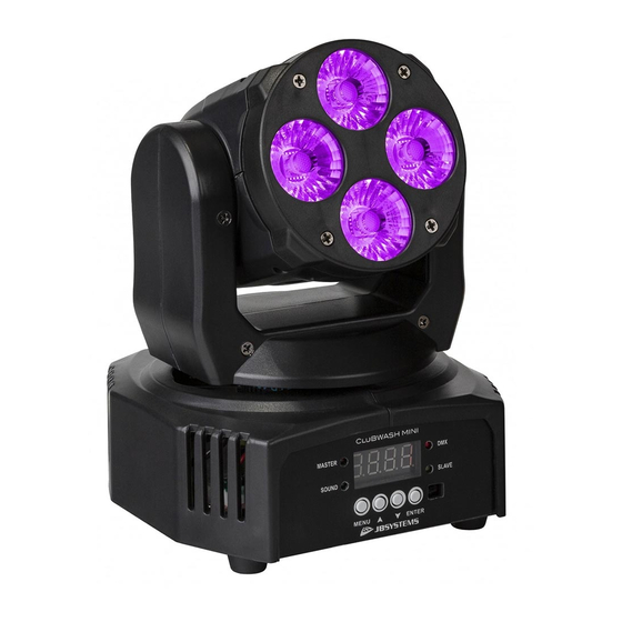 JB Systems CLUBWASH MINI Bedienungsanleitung