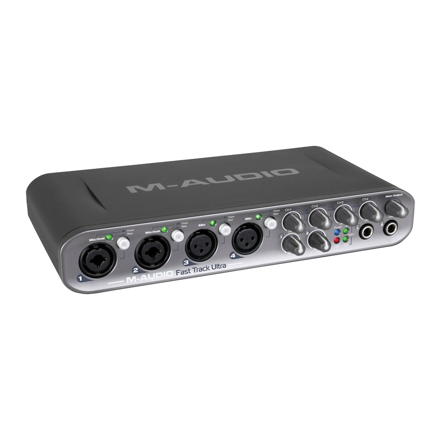 M-Audio Fast Track Ultra Benutzerhandbuch