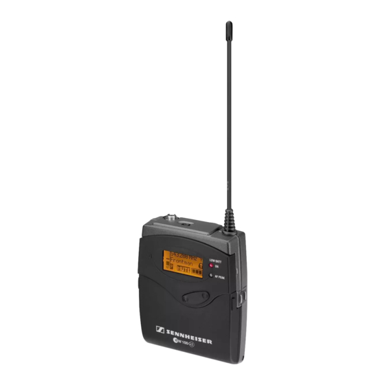 Sennheiser SK 100 G3 Bedienungsanleitung