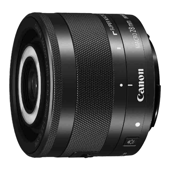 Canon EF-M28mm f/3.5 Macro IS STM Bedienungsanleitung