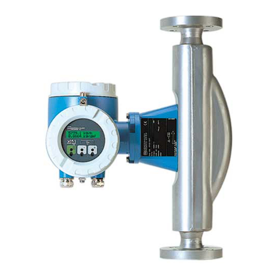 Endress+Hauser promass 63 II2G Ex-Dokumentation Zu Den Betriebsanleitungen
